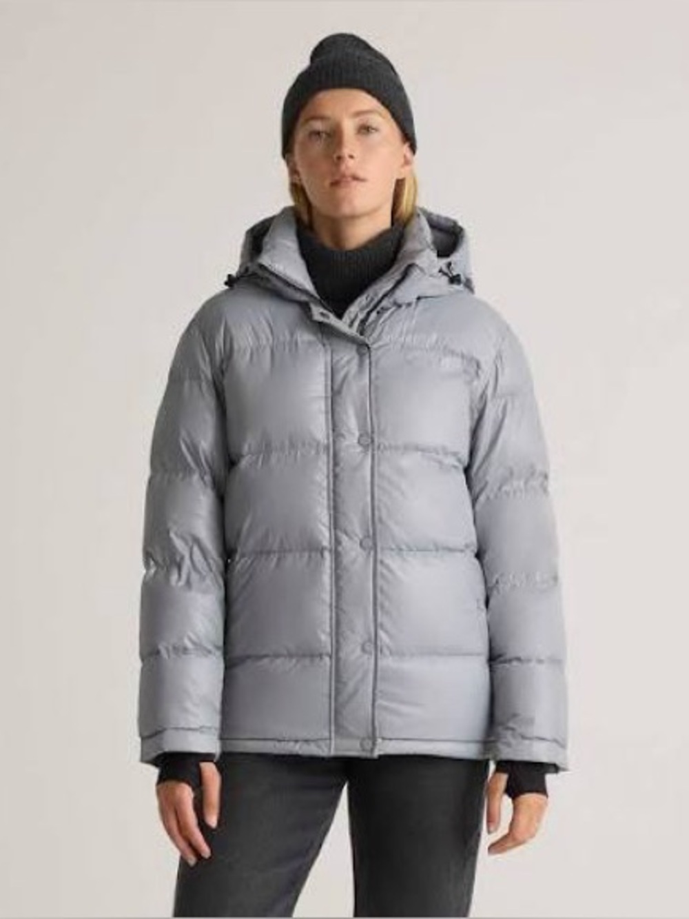 Quince Responsible Down Puffer Jacket in Feather Grey, S